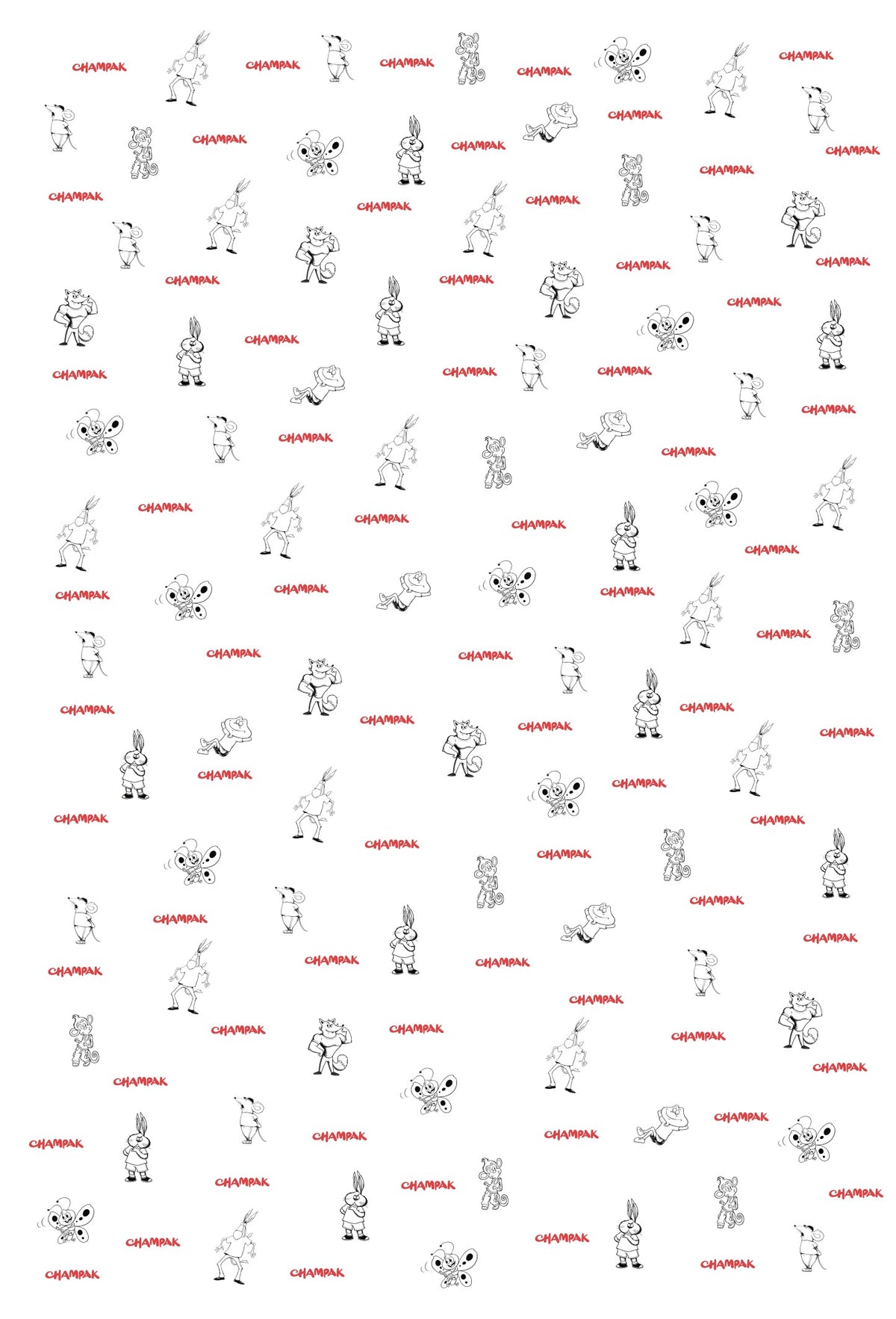 Champakvan Characters Wrapping Paper