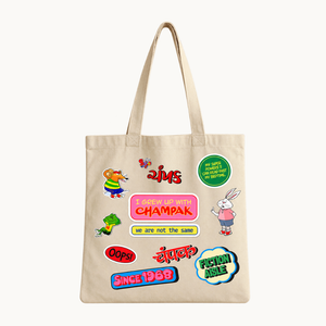 Meeku and Friends Sticker Tote Bag