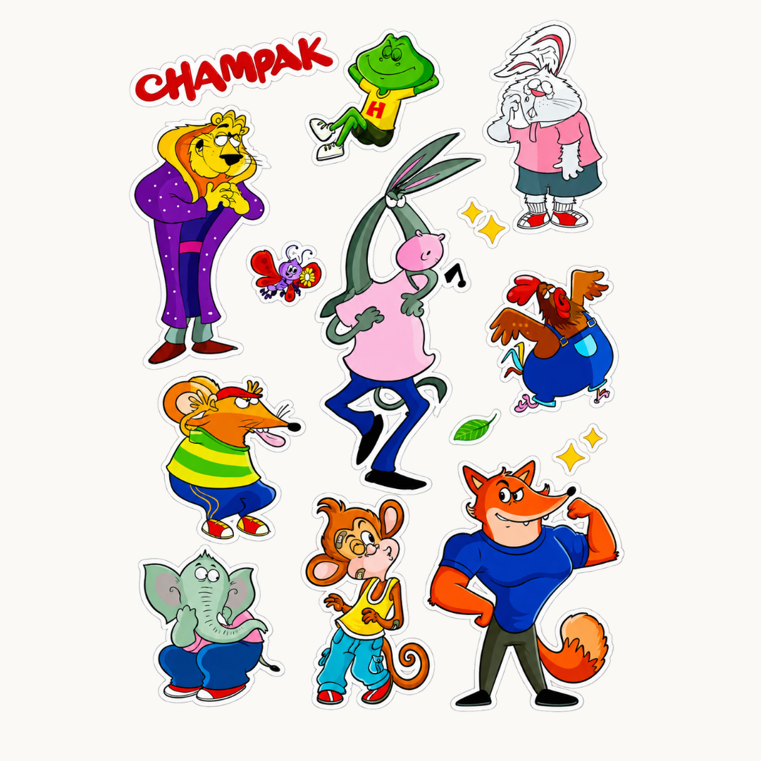 Champakvan Characters Sticker Sheet