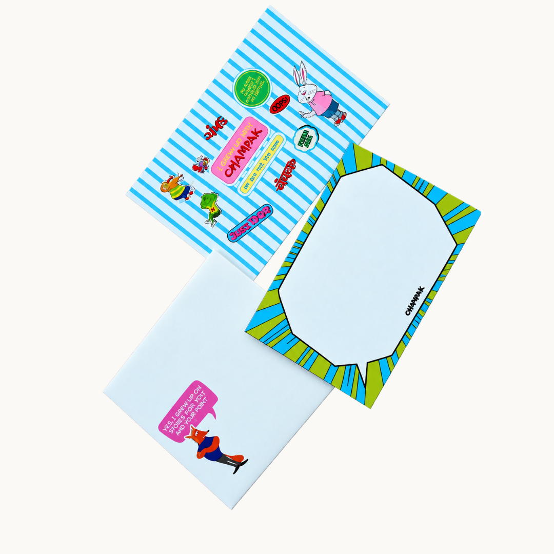 Meeku and Friends Sticker Message Card with Baddy Envelope