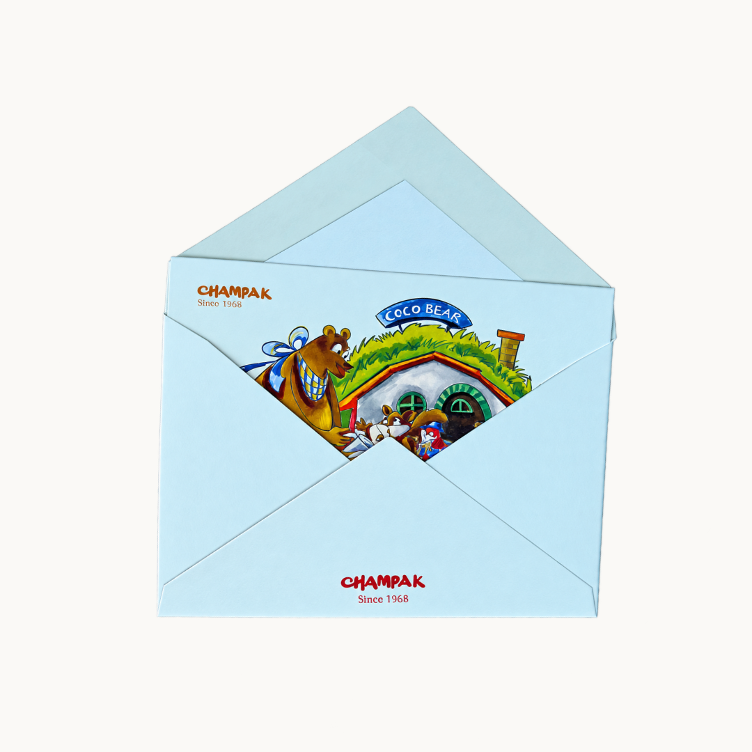 Coco Bear Message Card with Damru Envelope