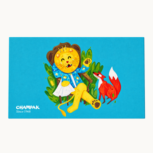 Sher Singh Teal Message Card with Damru Envelope