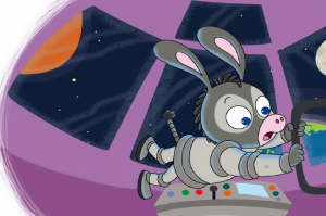 Donkey Golu in space