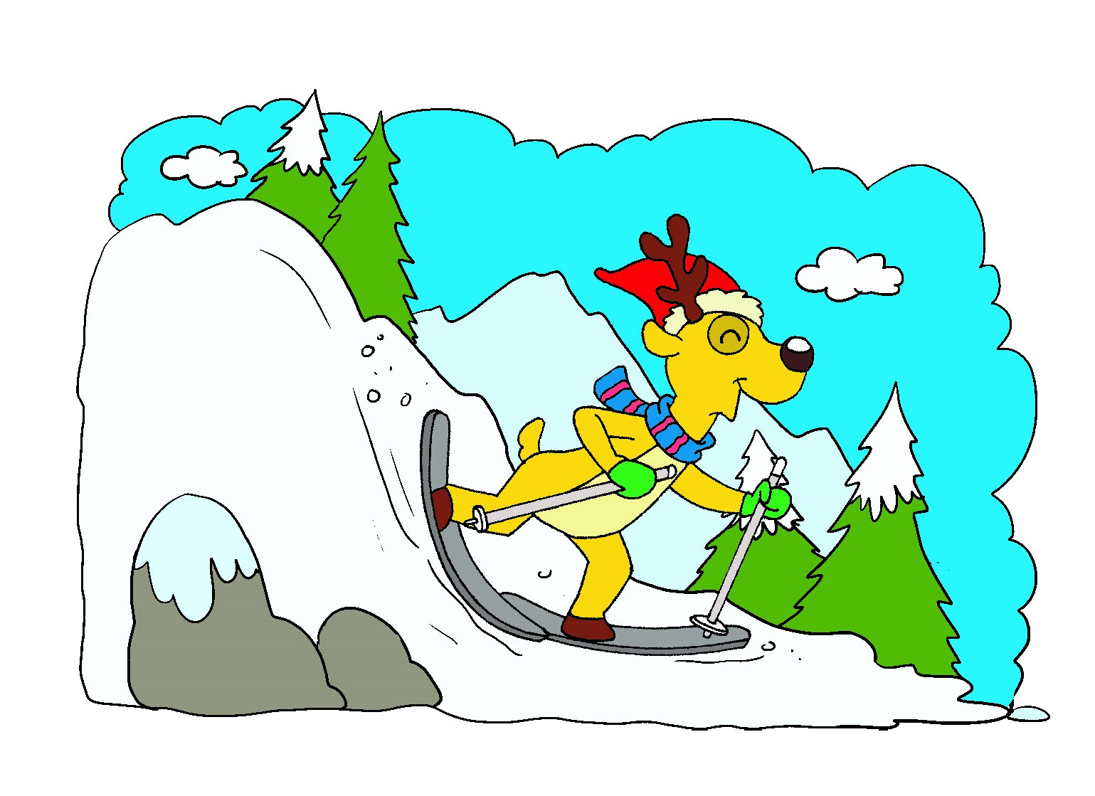 Reindeer Ski-ing!
